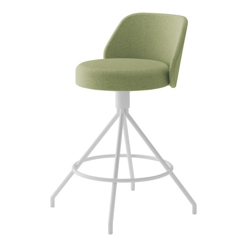 ミドルハイチェア コーデ 固定脚(座回転)張くるみ