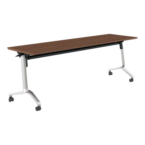 フラップ天板会議テーブル コンフェスト 標準 棚付