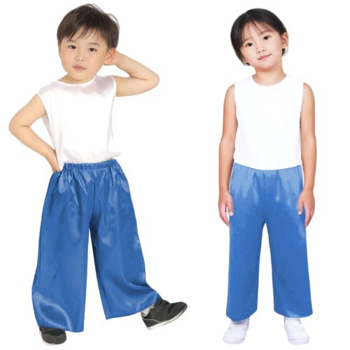 ソフトサテンズボン C 青