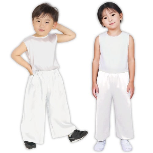 ソフトサテンズボン C 白