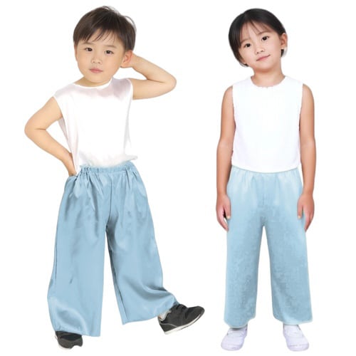 ソフトサテンズボン C 水色