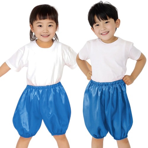 ソフトサテン かぼちゃパンツ Jサイズ 青