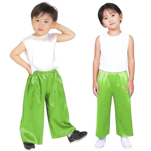 ソフトサテンズボンJ 黄緑