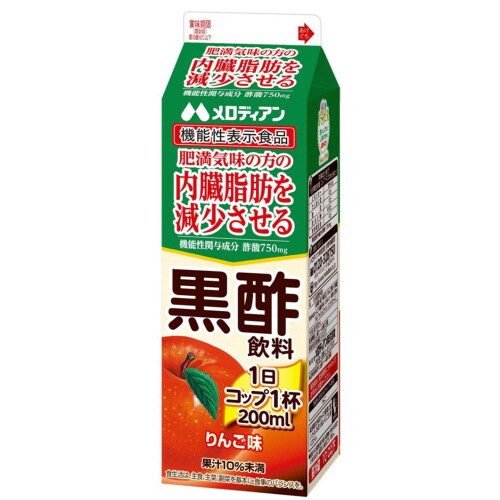 黒酢飲料1000mlりんご味×6本