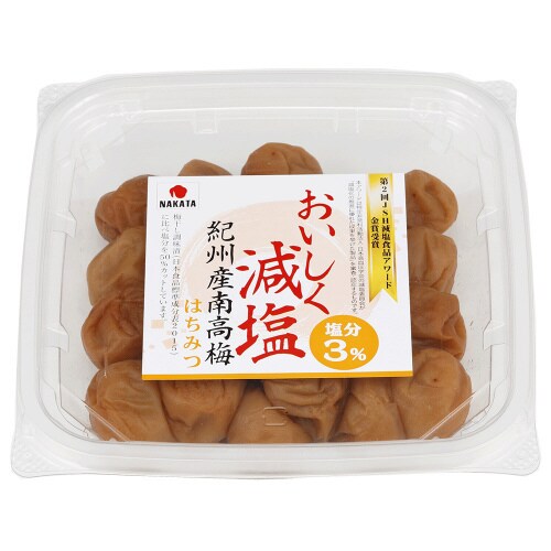紀州産南高梅おいしく減塩 はちみつ 250g×3個