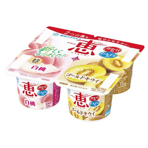 ナチュレ恵白桃+ゴールドキウイ4個入280g×3個