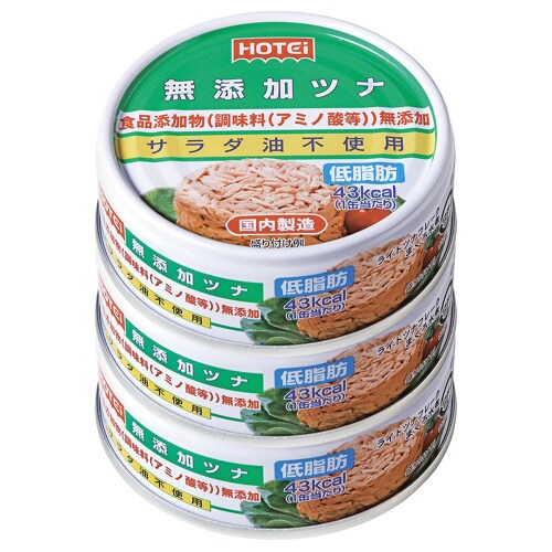 ホテイフーズコーポレーション無添加ツナ3缶入×6個