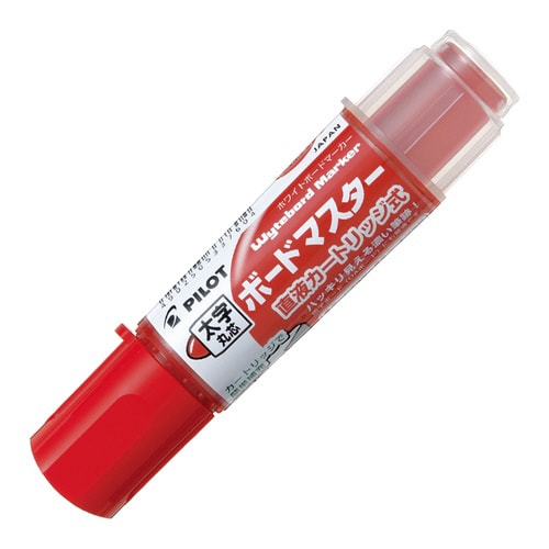 ボードマーカー ボードマスター 太字丸芯 赤×10