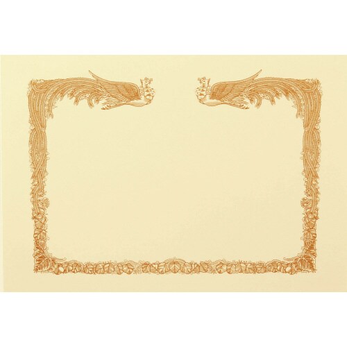 賞状No28B4ワイド横枠雲ナシクリーム 100枚