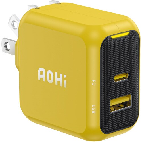 USB充電器 PD 67W 2ポート イエロー