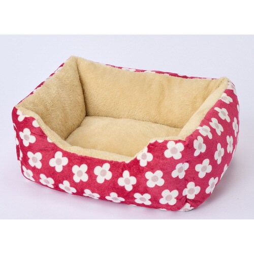 もこもこカドラーベッド フラワーレッド