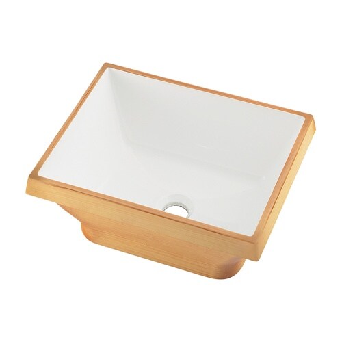 角型手洗器 クルミ