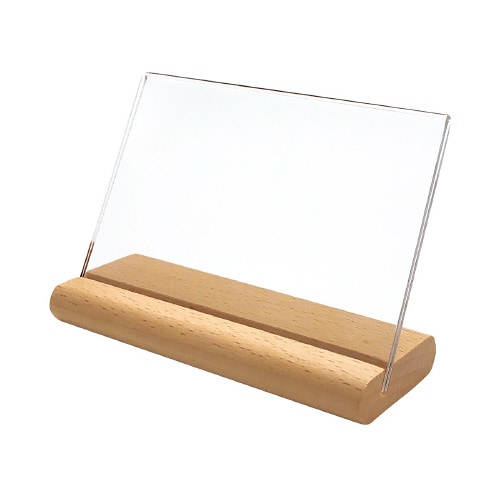 木製L型カード立て 名刺ヨコ