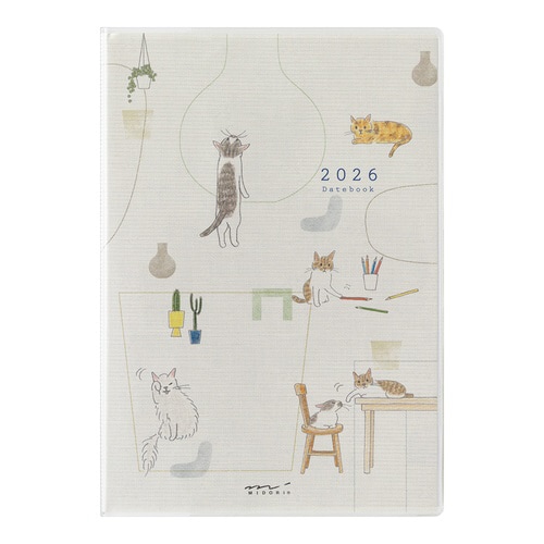 2026ポケットダイアリー B6 ネコ柄