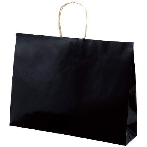 紙手提げ袋 ブラック 横長(200枚入)