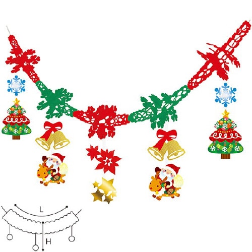 ハッピークリスマスガーランド