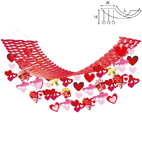 バレンタインハートプリーツハンガー