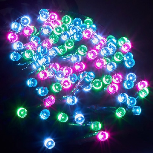 防滴100球LEDライト(パステルミックス)