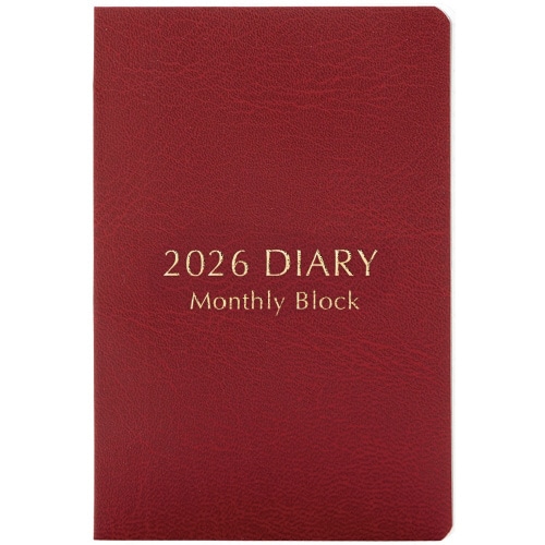 2026ネームカードダイアリーブロック レッド
