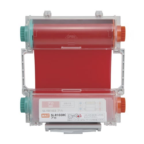 ビーポップインクリボン入カセット 赤 60m