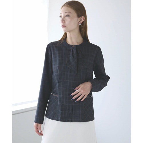 ジャケットAJ0295グレイ×ブラウン19号