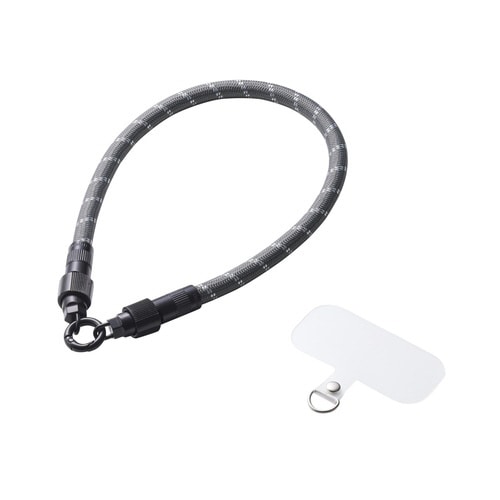 スマホストラップ ケーブル 2in1 ストライプ