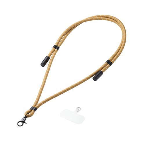 スマホストラップ ケーブル 2in1 ベージュ