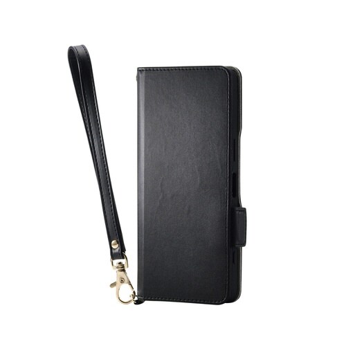 Xperia1VII ストラップ付ケース ブラック