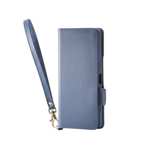 Xperia1VII ストラップ付ケース ネイビー