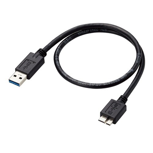 USB3.0ケーブルA−microB 0.5m 黒