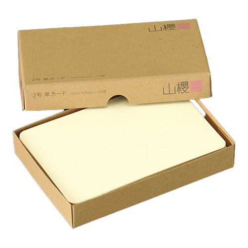 挨拶状カード 2号単面 Yカラークリーム 100枚