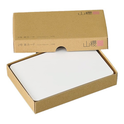 挨拶状カード 2号単面 Yカラーホワイト 100枚