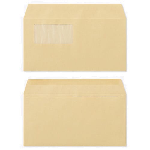 洋長3封筒 紙窓 A820 クラフト 1000枚