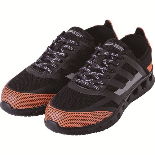 エアライト安全靴 ブラック×オレンジ 25.5cm