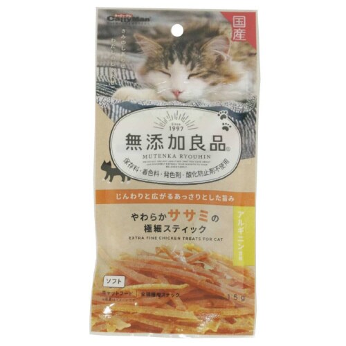 無添加良品 やわらかササミの極細スティッ