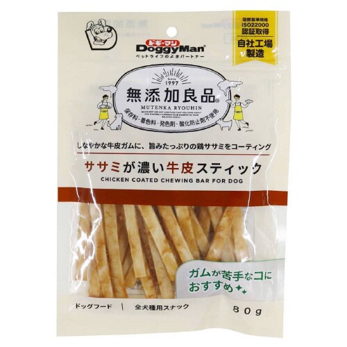 無添加良品 ササミが濃い牛皮スティック