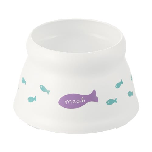 こぼれにくい 脚付キャットディッシュ