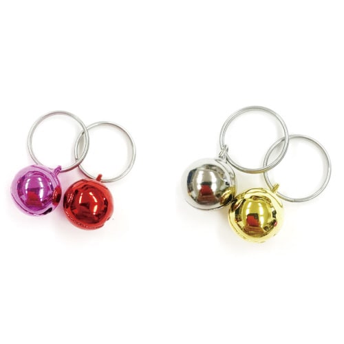 ペット用鈴宝来2個入レッドピンク