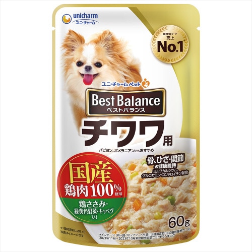 ベストバランス国産鶏ささみパウチチワワ用