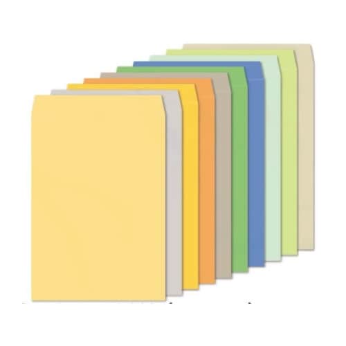 角2封筒カラークラフトイエロー〒枠無テープ500枚