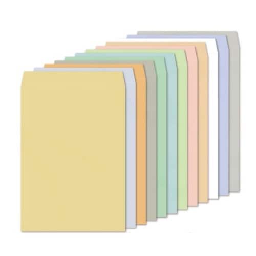 角2封筒ハーフトーングリーン〒枠なしテープ500枚