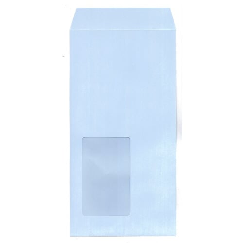 長3封筒窓付ハーフトーンアクア 〒枠なし1000枚