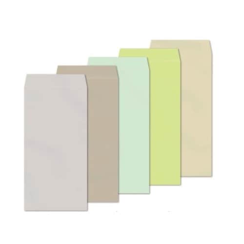 長3封筒カラークラフトウグイス 〒枠なし1000枚