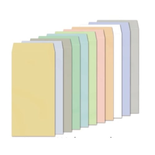 長3封筒ハーフトーンアクア〒なしテープ1000枚