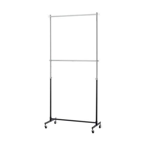 重量用2段ハンガーラック ブラック 幅9