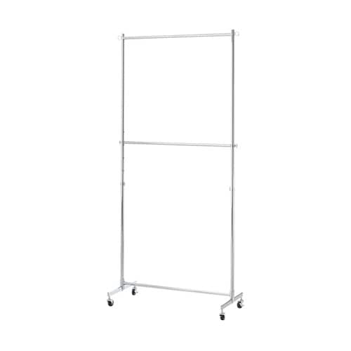 重量用2段ハンガーラック クローム 幅9