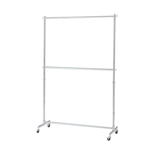 重量用2段ハンガーラック クローム 幅1