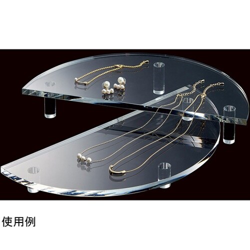 透明アクリル半円ディスプレイ 大小セット