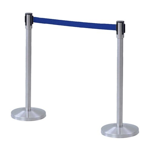 ステンレス製ベルトパーティション ブルー