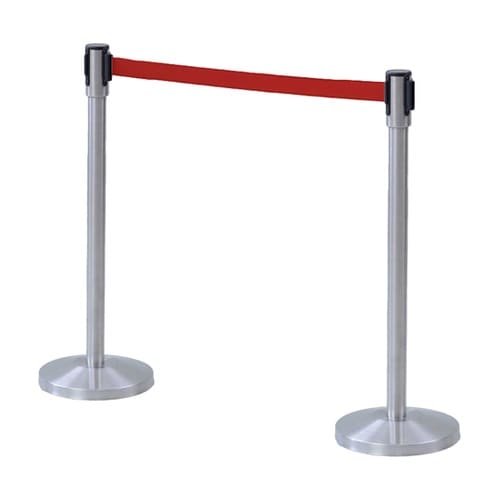 ステンレス製ベルトパーティション レッド